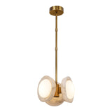 Osmund LED Pendant 13", Vintage Brass and Alabaster
