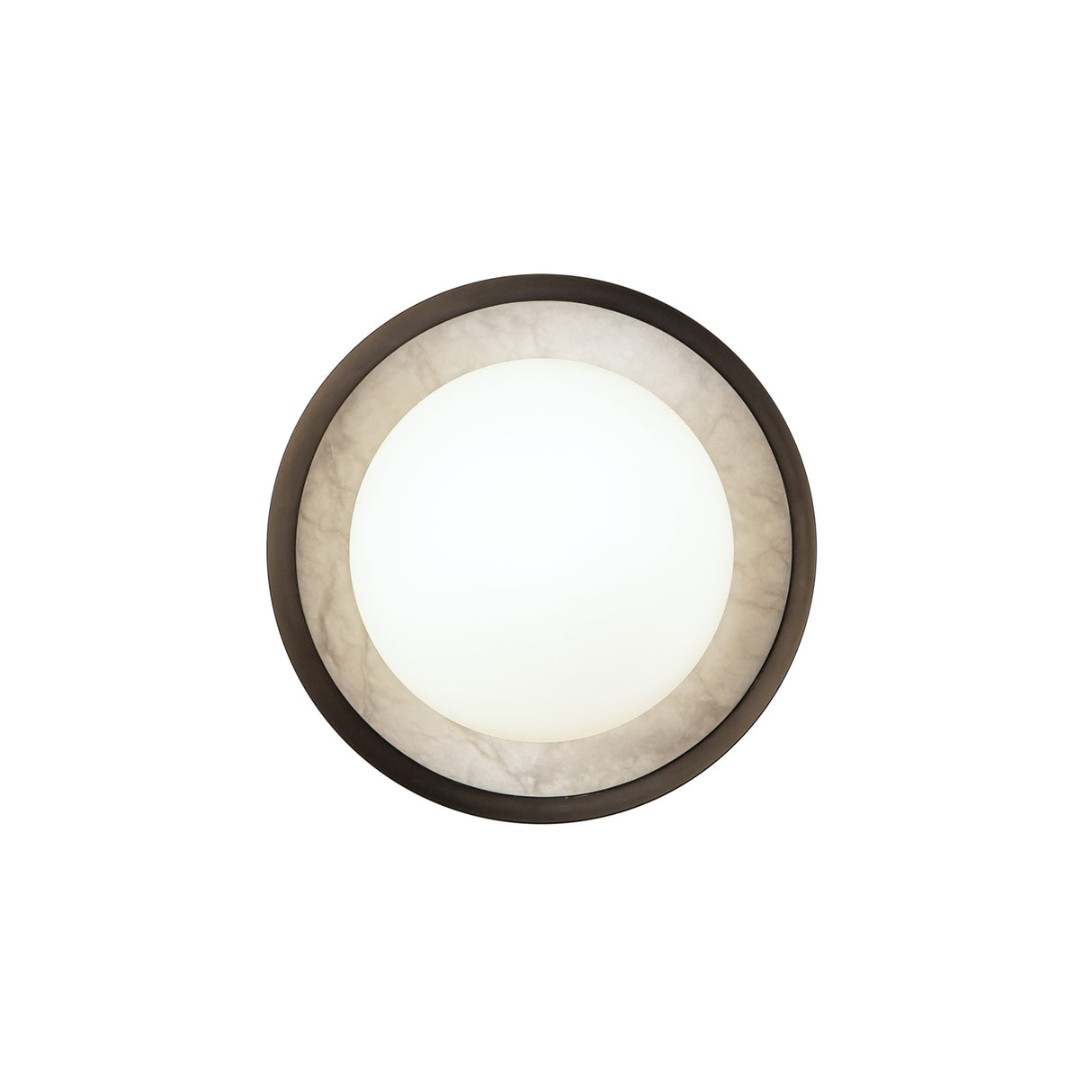 Osmund LED Wall Sconce 8", Urban Bronze with Alabaster Accent