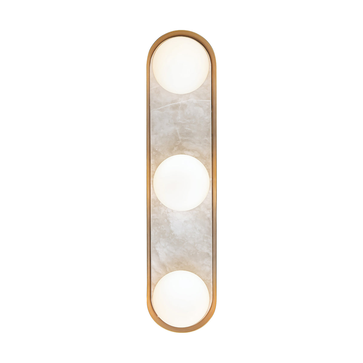 Osmund LED Vanity Light 23", Vintage Brass and Alabaster