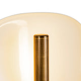 Orlene LED Wall Sconce 8", Pearl White and Vintage Brass