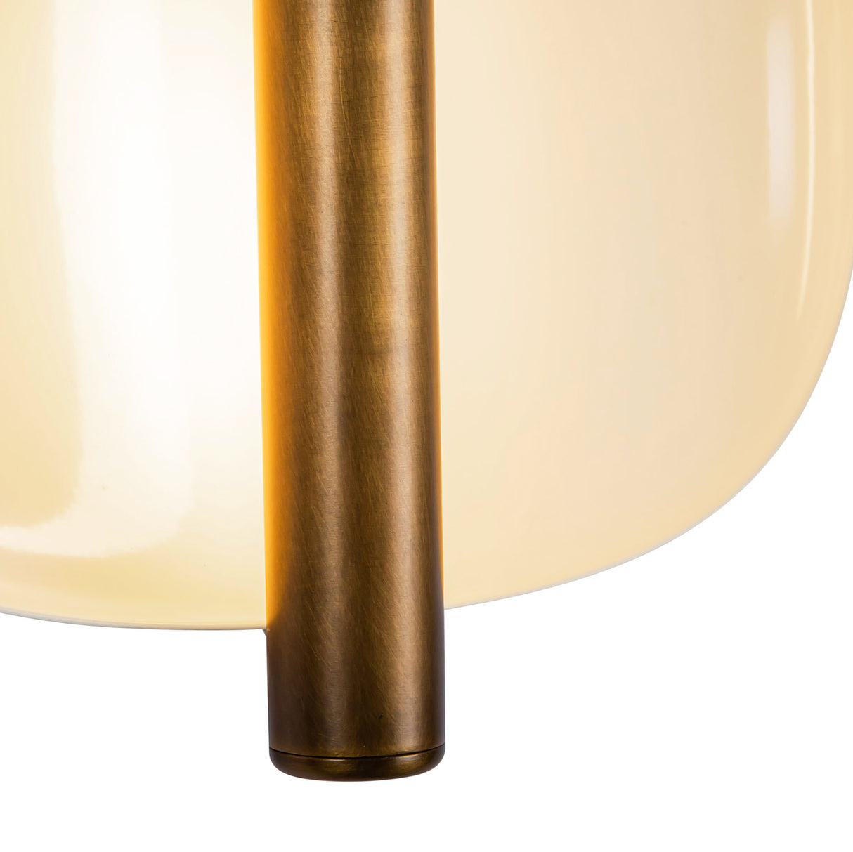 Orlene LED Wall Sconce 8", Pearl White and Vintage Brass