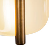 Orlene LED Wall Sconce 8", Pearl White and Vintage Brass
