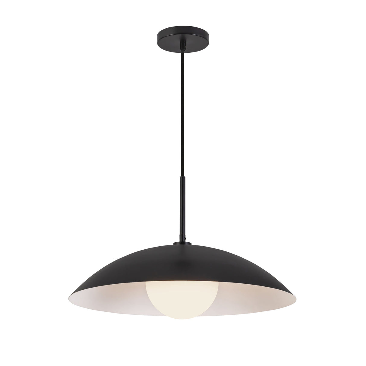 Lenora Metal Pendant 19", Black