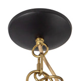 Charlie Pendant 28", Matte Black and Brushed Brass