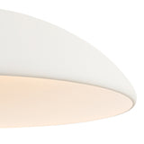 Charlie Pendant 28", Matte White and Brushed Brass