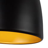 Charlie Pendant 14", Matte Black and Brushed Brass