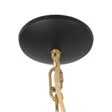 Charlie Pendant 14", Matte Black and Brushed Brass