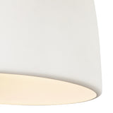 Charlie Pendant 14", Matte White and Brushed Brass