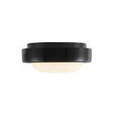Carina LED Flush Mount 8", Glossy Black and Opal Glass