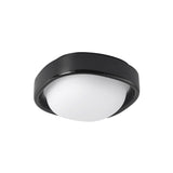 Carina LED Flush Mount 8", Glossy Black and Opal Glass