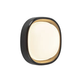 Carina LED Flush Mount 8", Glossy Black and Opal Glass