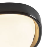 Carina LED Flush Mount 8", Glossy Black and Opal Glass