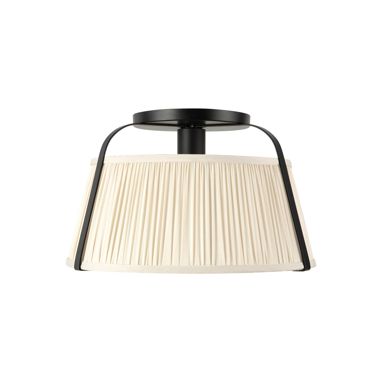 Daina Semi-Flush 13", Matte Black and White
