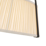 Daina Semi-Flush 13", Matte Black and White