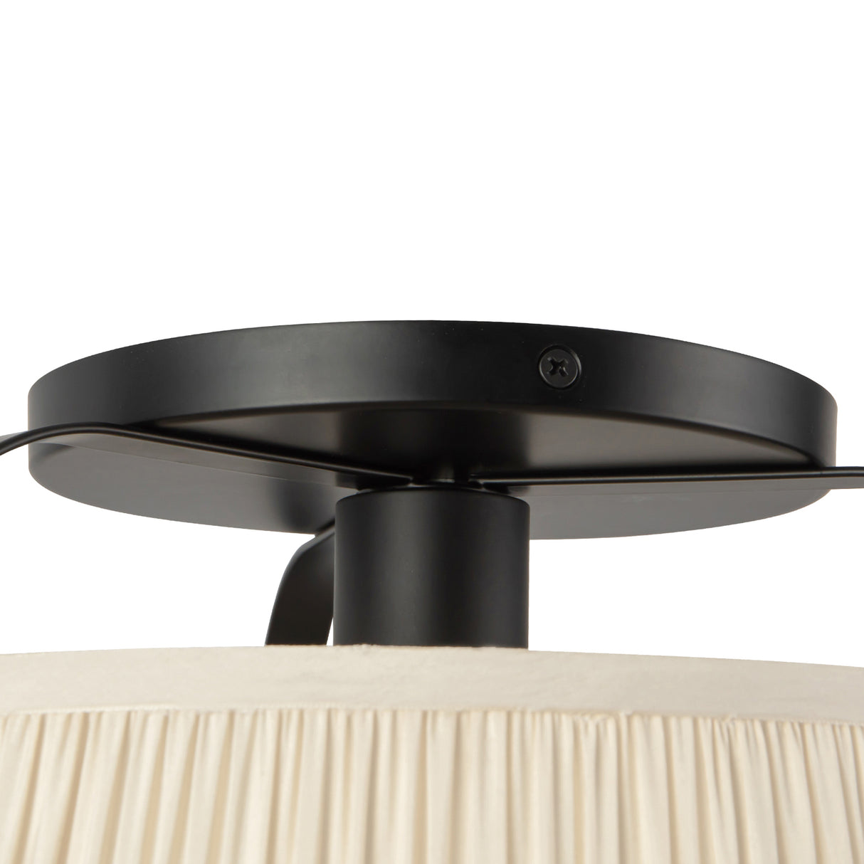 Daina Semi-Flush 13", Matte Black and White