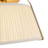 Daina Semi-Flush 13", Brushed Brass and White