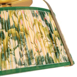 Daina Semi-Flush 13", Brushed Brass and Green Floral