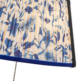 Daina Pendant 13", Matte Black and Blue Floral