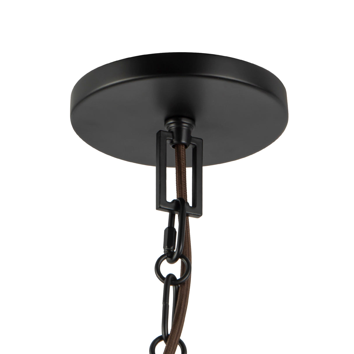 Daina Pendant 13", Matte Black and Blue Floral