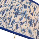 Daina Pendant 13", Brushed Brass and Blue Floral