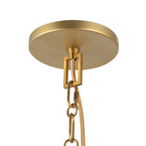 Daina Pendant 13", Brushed Brass and Blue Floral