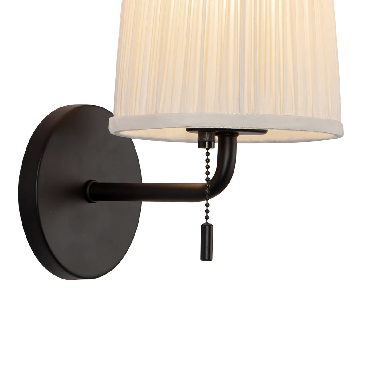 Daina Wall Sconce 10", Matte Black and White