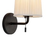 Daina Wall Sconce 10", Matte Black and White