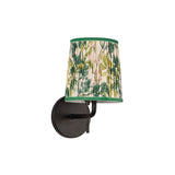Daina Wall Sconce 10", Matte Black and Green Floral