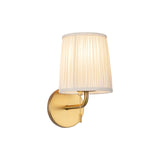 Daina Wall Sconce 10", Brushed Brass and White