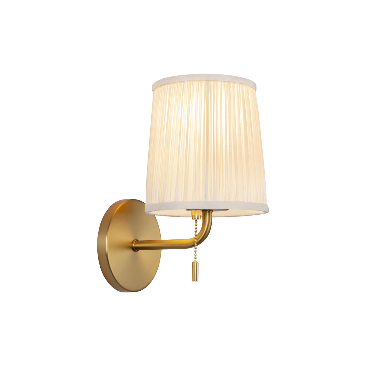 Daina Wall Sconce 10", Brushed Brass and White