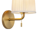 Daina Wall Sconce 10", Brushed Brass and White