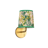 Daina Wall Sconce 10", Brushed Brass and Green Floral