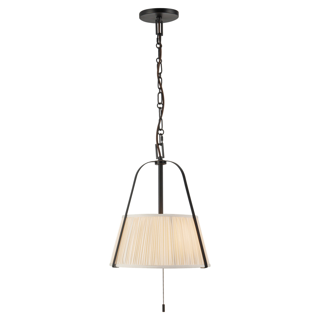 Daina Pendant 13", Matte Black and White
