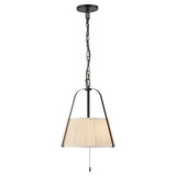 Daina Pendant 13", Matte Black and White