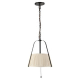 Daina Pendant 13", Matte Black and White