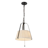 Daina Pendant 13", Matte Black and White