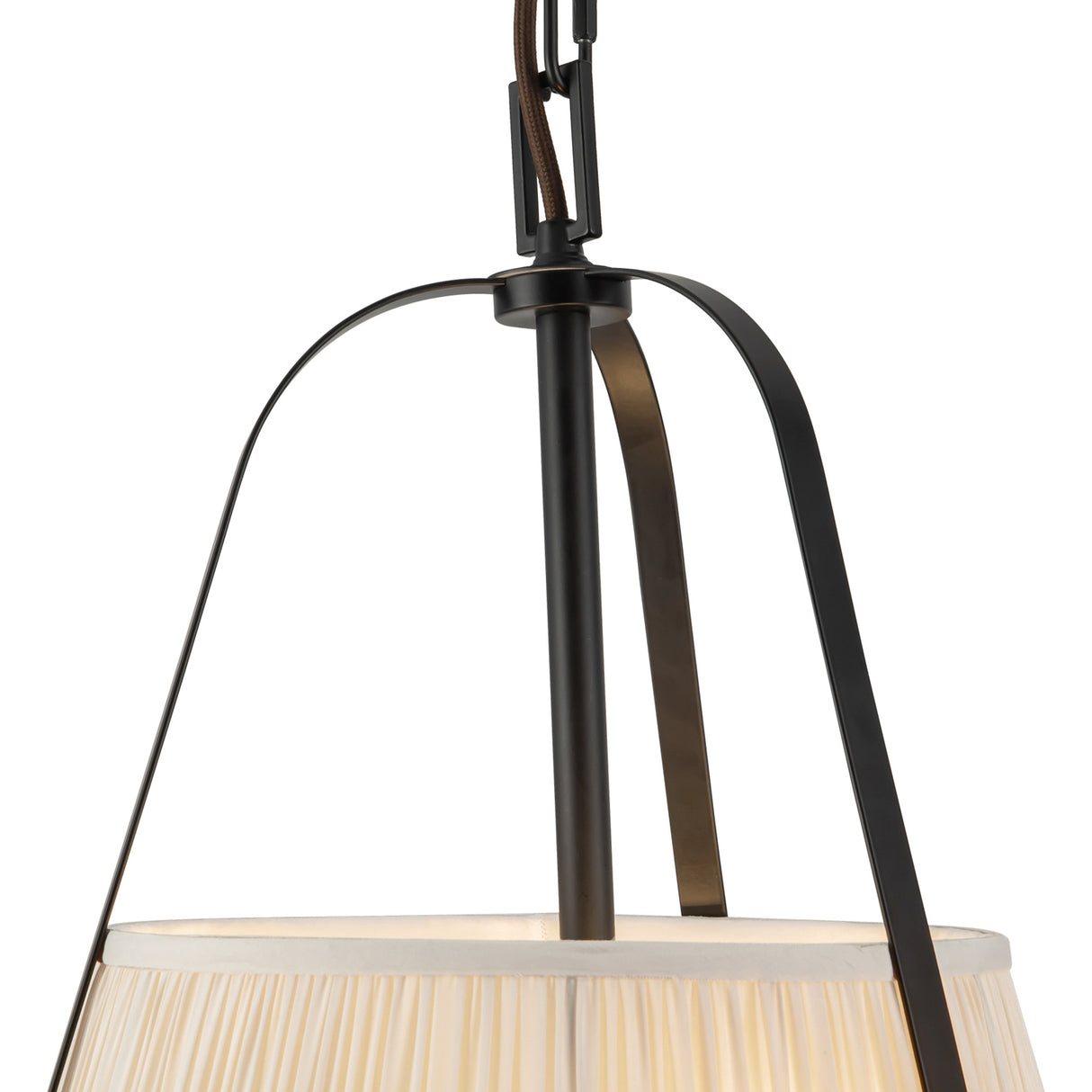 Daina Pendant 13", Matte Black and White