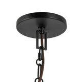 Daina Pendant 13", Matte Black and Green Floral