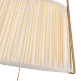 Daina Pendant 13", Brushed Brass and White