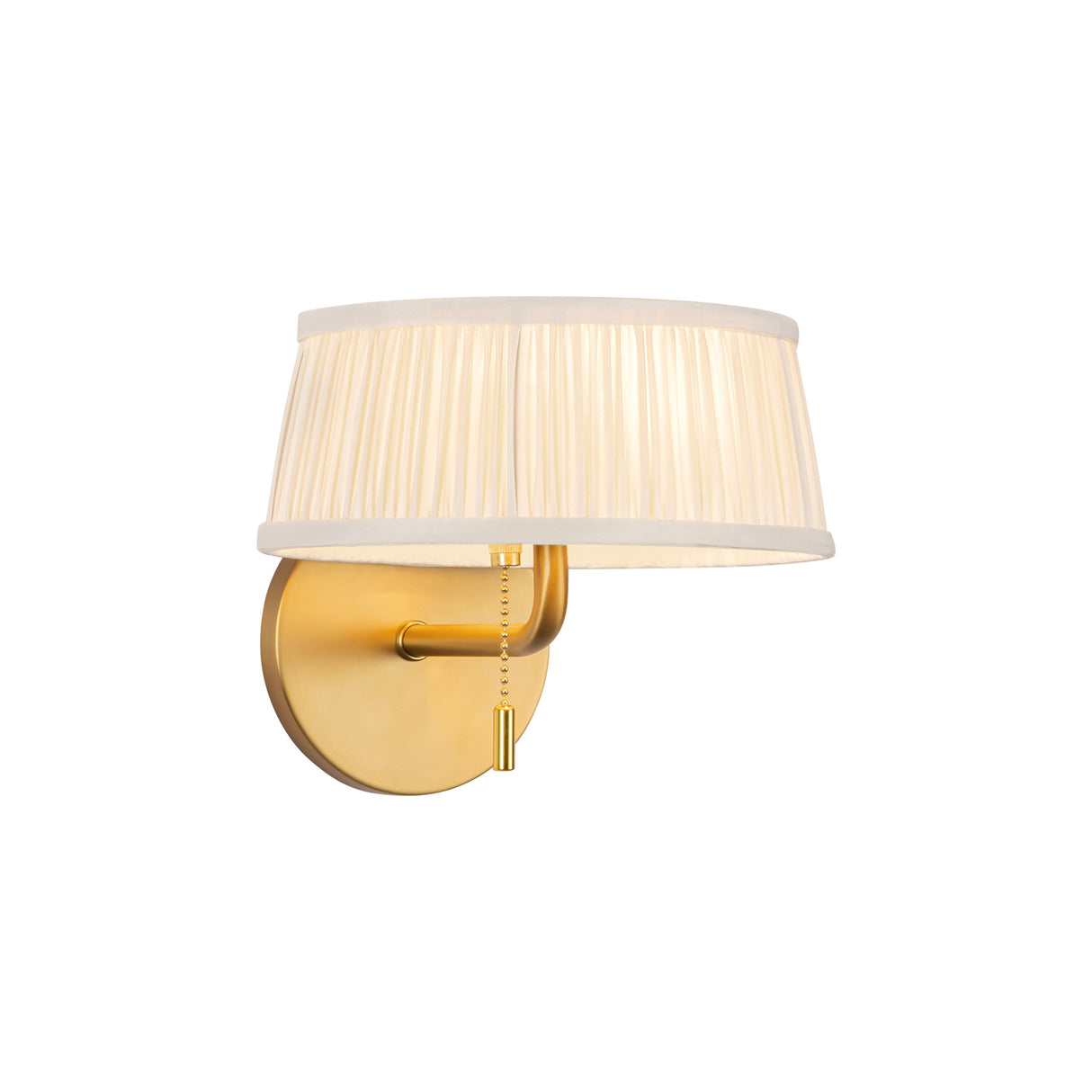 Daina Wall Sconce 7", Brushed Brass and White