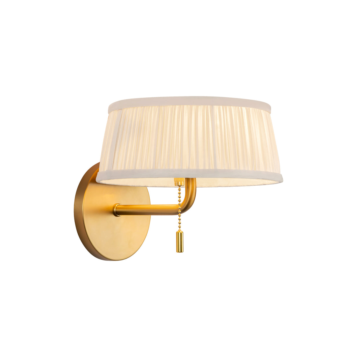 Daina Wall Sconce 7", Brushed Brass and White