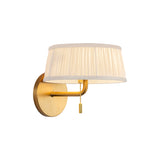 Daina Wall Sconce 7", Brushed Brass and White