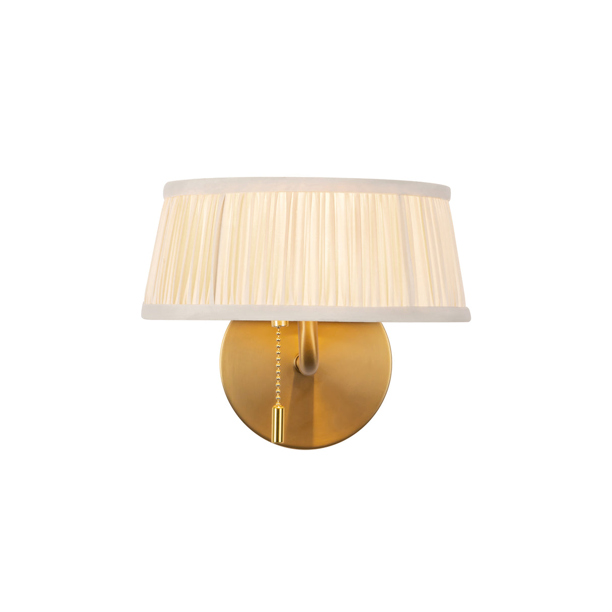 Daina Wall Sconce 7", Brushed Brass and White