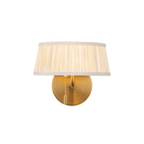 Daina Wall Sconce 7", Brushed Brass and White