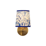 Daina Wall Sconce 10", Brushed Brass and Blue Floral