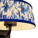 Daina Wall Sconce 7", Matte Black and Blue Floral