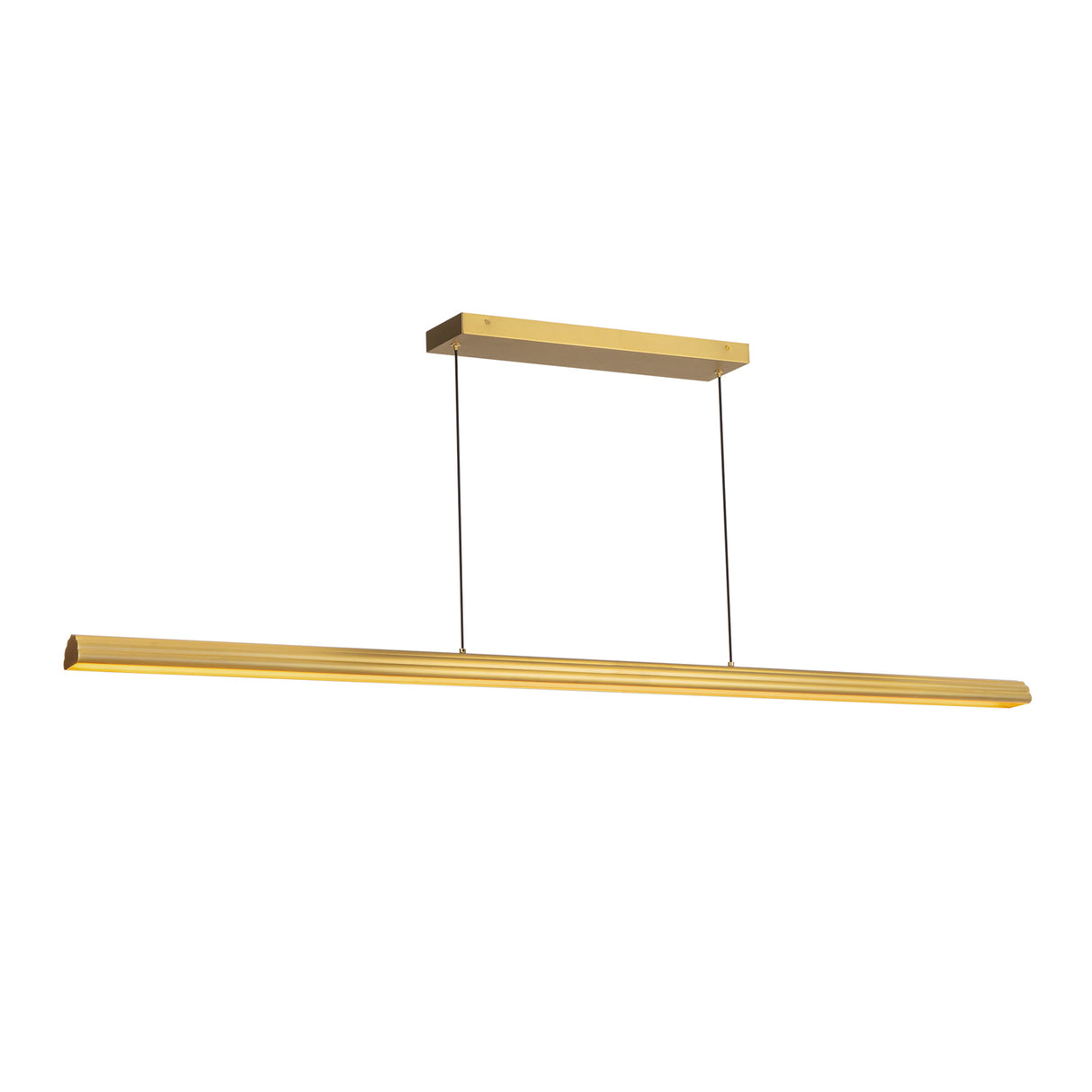 Jacob Linear LED Pendant 60", Brushed Brass