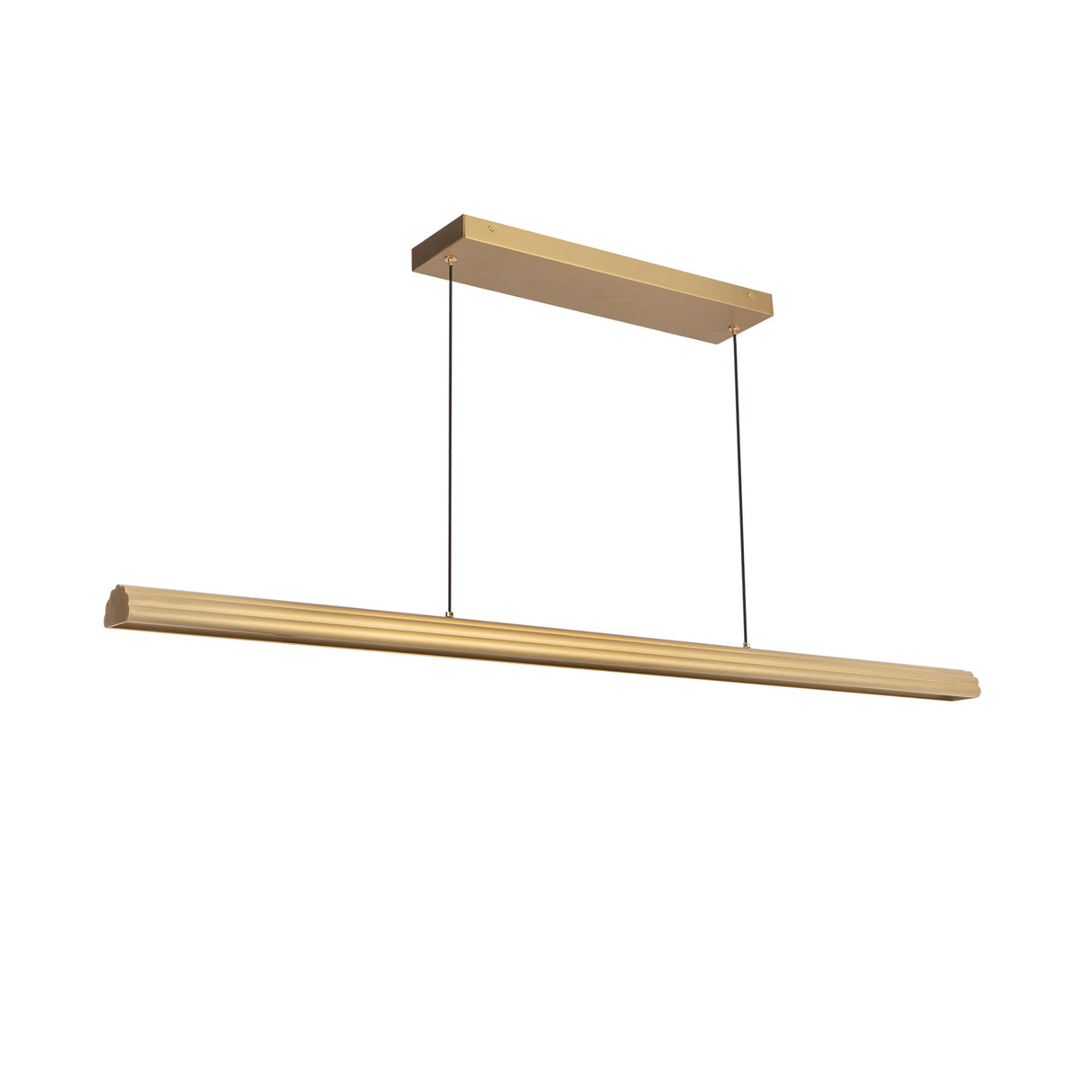 Jacob Linear LED Pendant 48", Brushed Brass