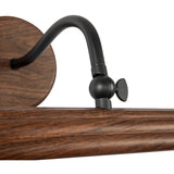 Jacob LED Picture Light 24", Walnut
