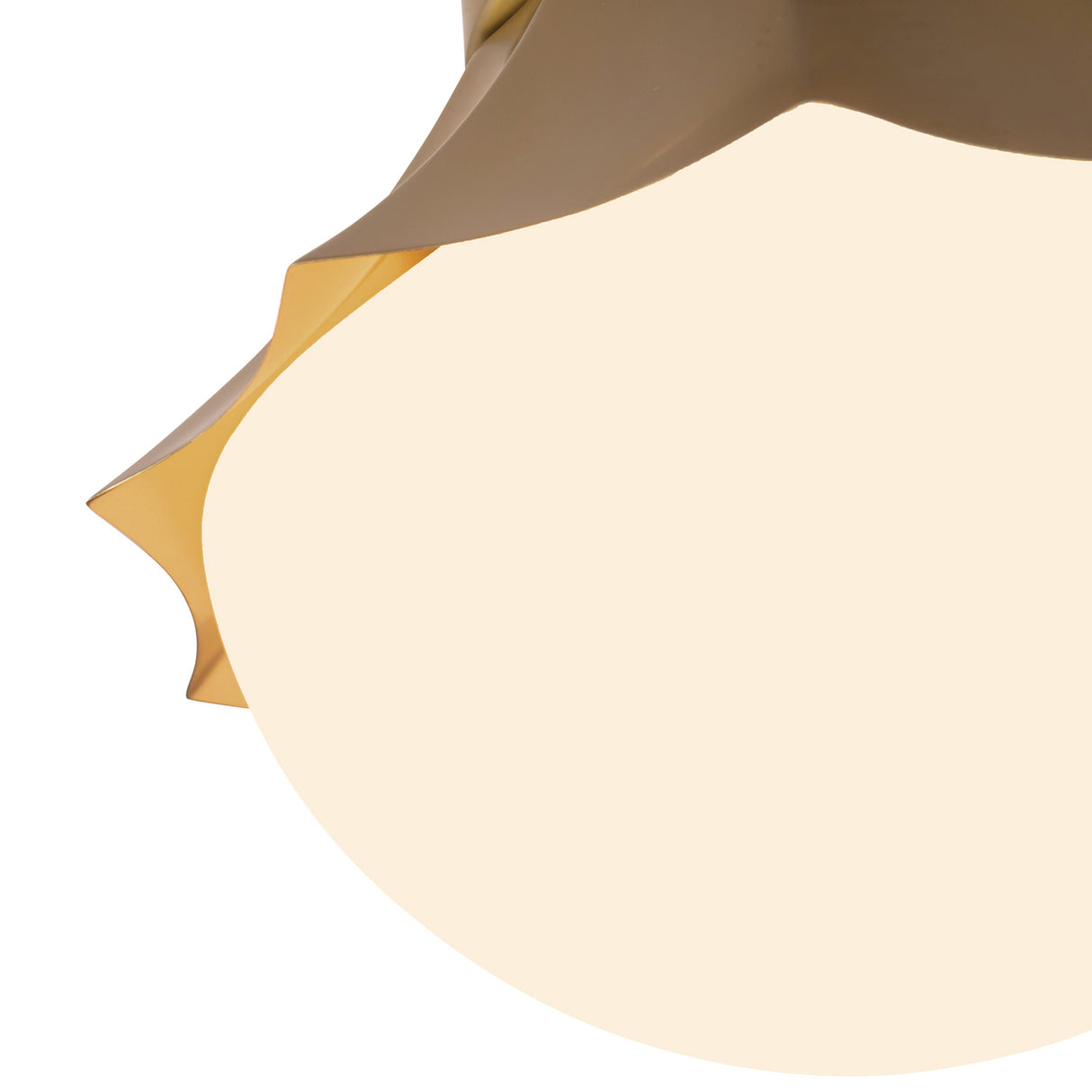 Brex Semi-Flush 12", Brushed Brass and Opal Glass